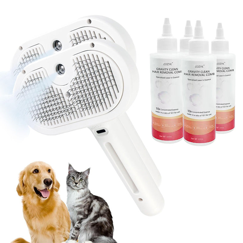 Cozyk™ Exclusive Patented Rechargeable Steam Pet Grooming Brush