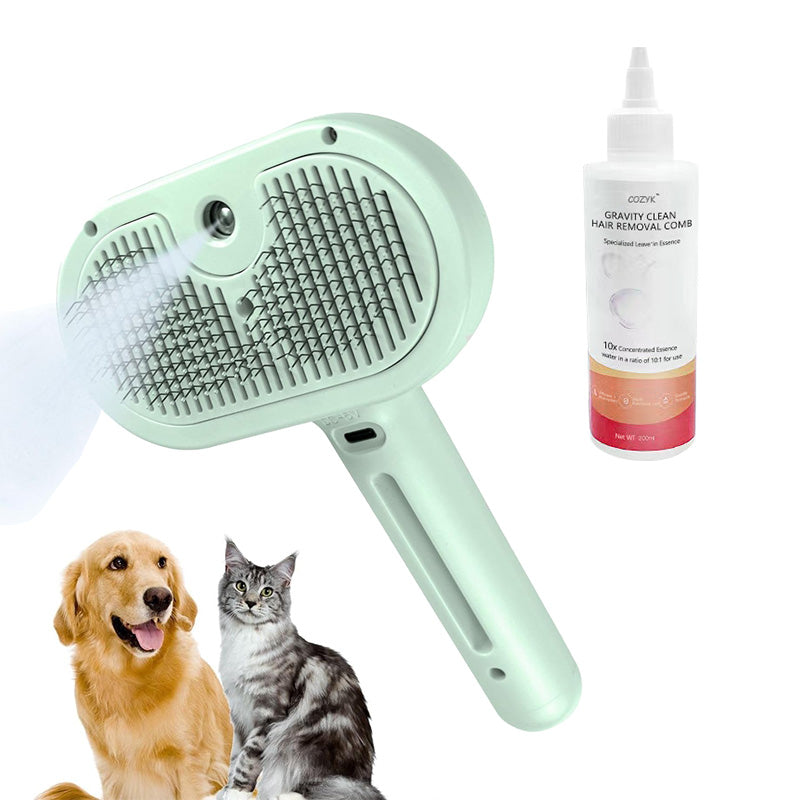 Cozyk™ Exclusive Patented Rechargeable Steam Pet Grooming Brush