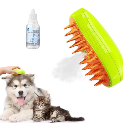 Cozyk™ Patented Exclusive Rechargeable Steam Pet Brush (95°F-113°F) for Pet Bathing