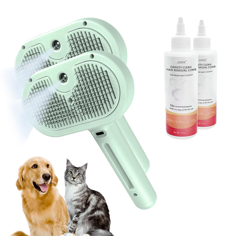 Cozyk™ Exclusive Patented Rechargeable Steam Pet Grooming Brush