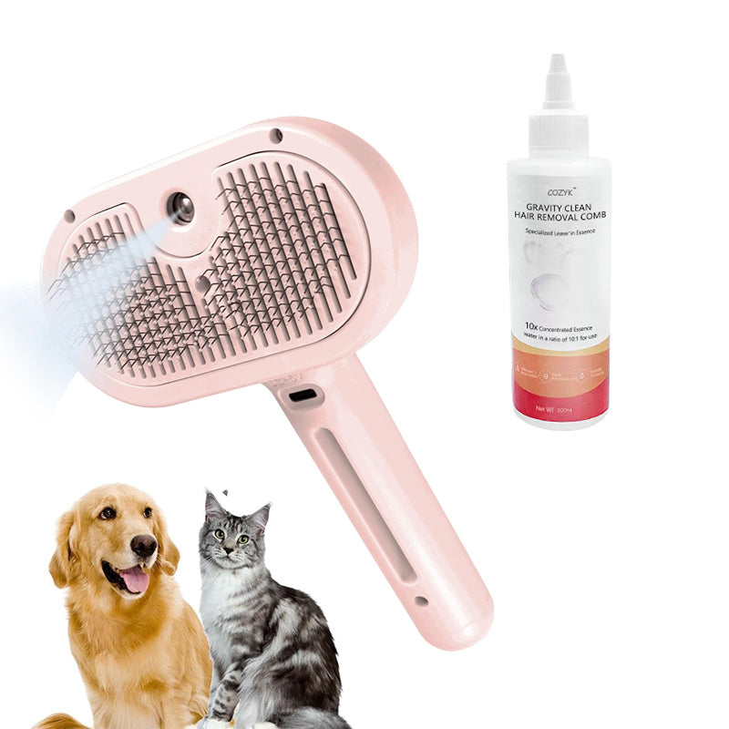 Cozyk™ Exclusive Patented Rechargeable Steam Pet Grooming Brush