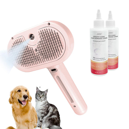 Cozyk™ Exclusive Patented Rechargeable Steam Pet Grooming Brush